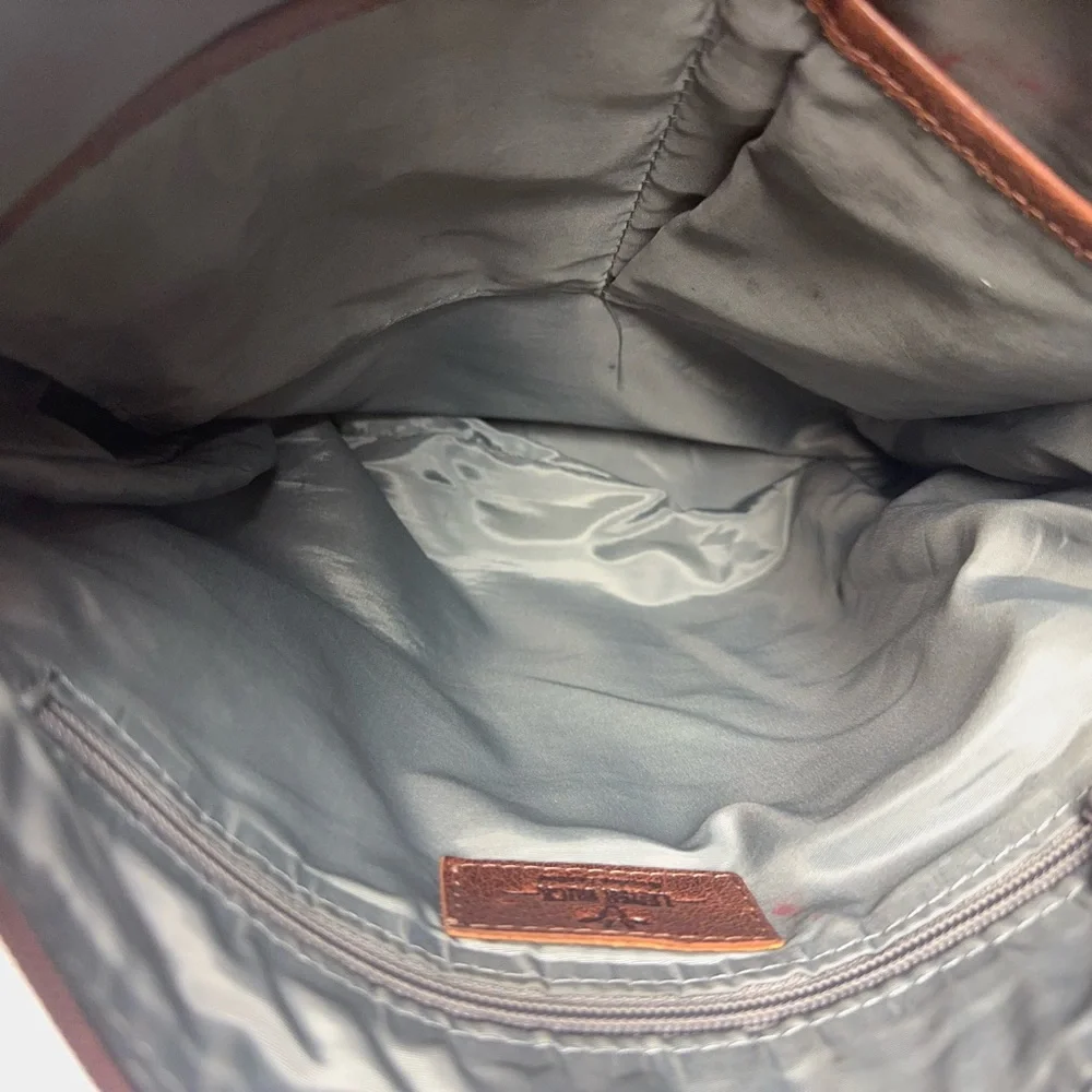 Vintage Leder Buck Brown Leather Crossbody Bag